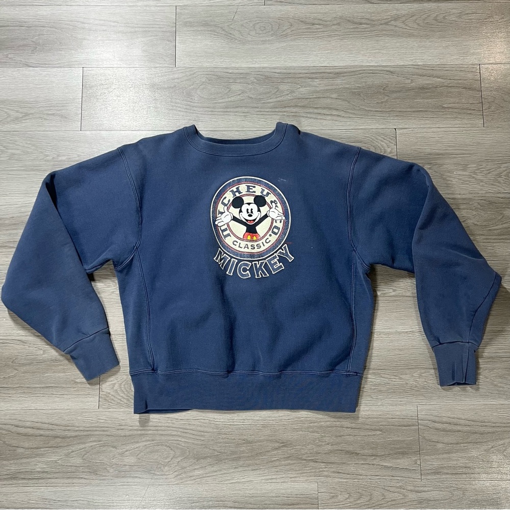 Vintage Disney Mickey Pullover Sweater by Genus Vintage Blue Size Large